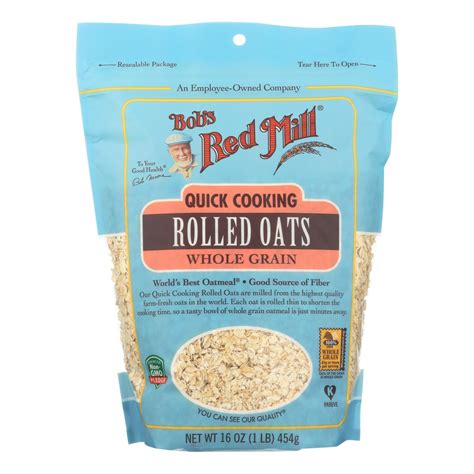 Bobs Red Mill Quick Cooking Rolled Oats 16 Oz Case Of 4 Walmart