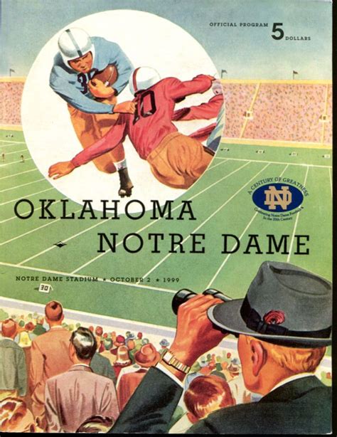 Vintage College Football Program Posters Notesxsonar