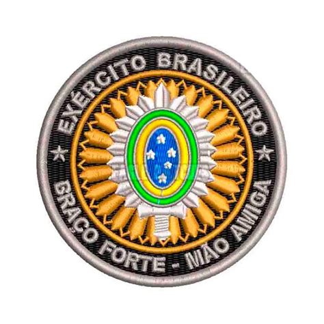 Patch Bordado Exército Brasileiro Braço Forte Mão Amiga Almox Militar Artigos Militares