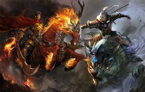 Trojan And Warrior Characters And Art Conquer Online Fantasy Fighter