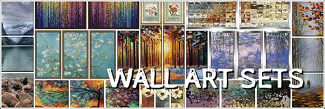 Big canvas paintings for home decor. Wall Art Sets - Framed Canvas Art