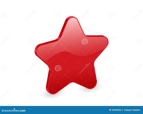 3d Red Star Stock Vector Illustration Of Shape Design 4349926