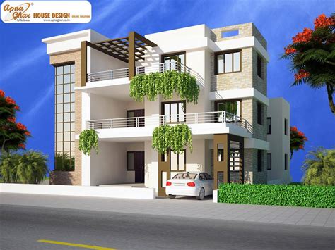 Triplex House Design Apnaghar Jhmrad 92592