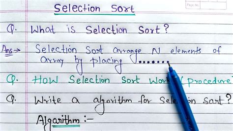 selection sort in data structure selection sort algorithm