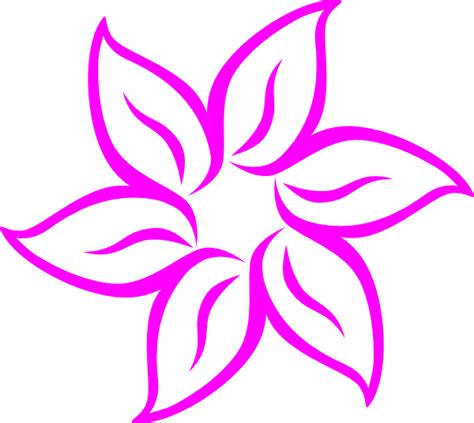 Hot Pink Flower Clip Art At Vector Clip Art