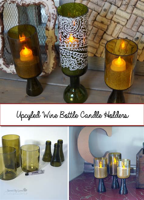 Recycled Wine Bottle Candle Holder Candle Making