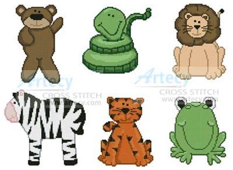 500 x 500 jpeg 171 кб. Playroom Animals Cross Stitch Pattern cartoon