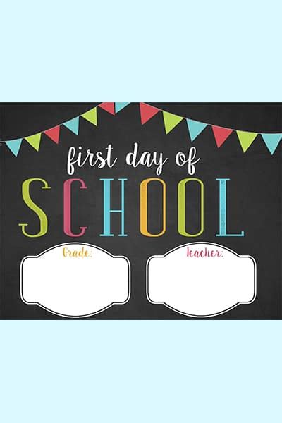 First Day Of School Template Free Printable Freebie F
