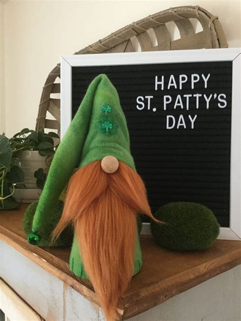 St Patricks Day Gnome Lucky Gnome Irish Gnome Tiered Tray Etsy
