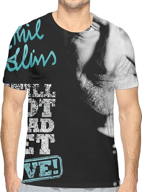 Phil Collins T Shirt Mens Round Neck Tops Fashion Custom