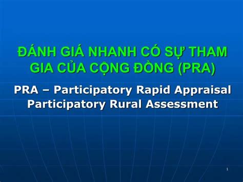Ppt Nh Gi Nhanh C S Tham Gia C A C Ng Ng Pra Powerpoint Presentation Id