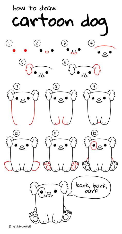 How To Draw Cartoon Dog Easy Drawing Step By Step Perfect For Kids