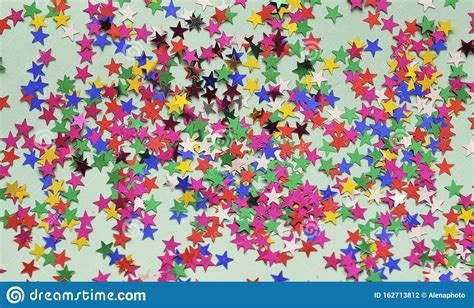 Rainbow Glitters Stats On Colorful Background Stock Photo Image Of
