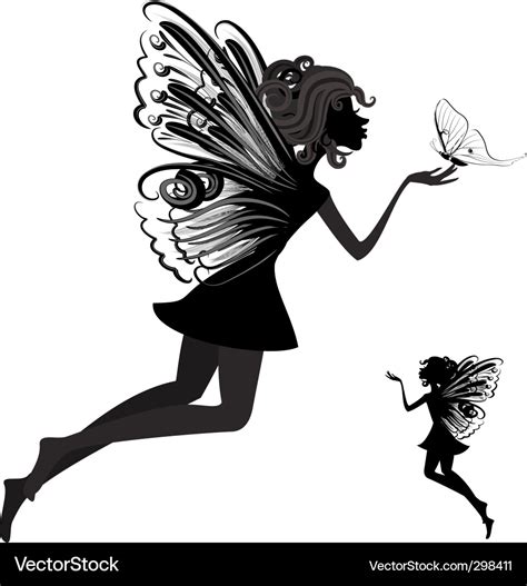Fairy With Butterfly Royalty Free Vector Image