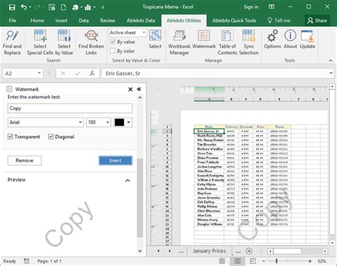Insert A Watermark In Excel 2016 2013 And 2010 Documents