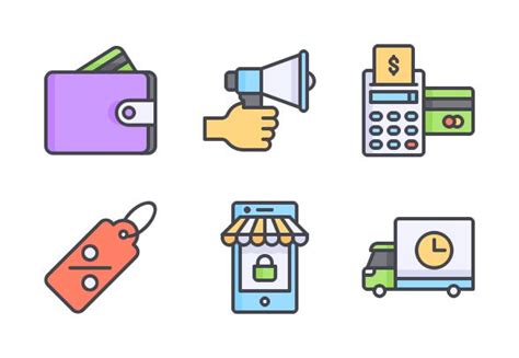 Ecommerce Set Icons By Trinh Ho Character Design Character Design