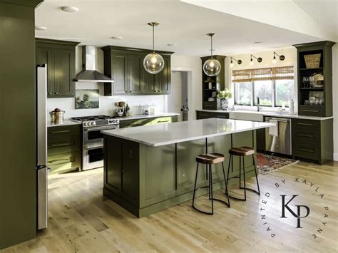 Olive Green Kitchen Cabinet Paint Cabinets Matttroy