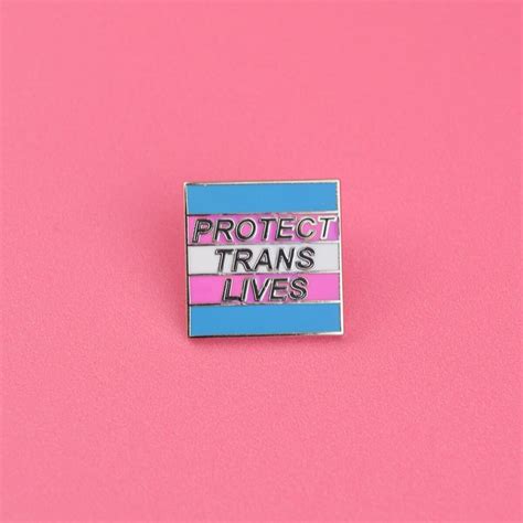 Protect Trans Lives Pin Badge Hard Enamel Nickel Free Brooch Etsy Uk
