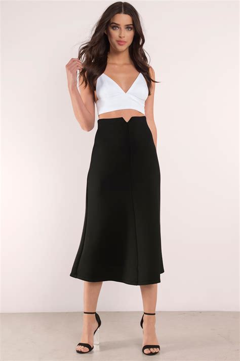 Sexy Black Skirt Midi Skirt High Waisted Skirt Black Skirt