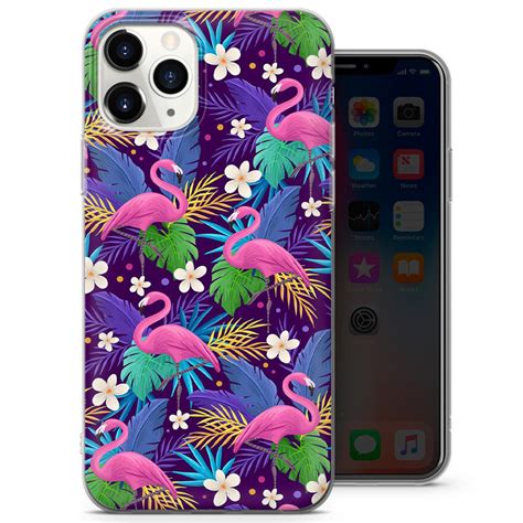 Cute Flamingo Phone Case For 6 7 8 11 12 Xs Xr Galaxy S21 S20 Etsy