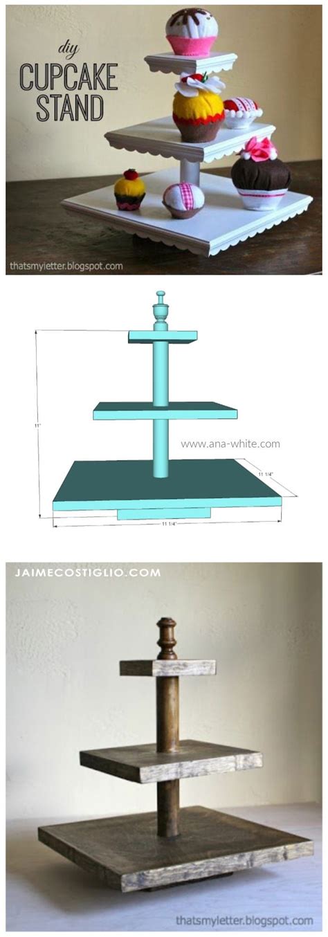 Diy Cupcake Stand Jaime Costiglio Easy Woodworking Projects Diy