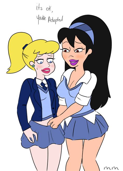 rule 34 2girls american dad artist request blush earrings francine smith fully clothed gwen