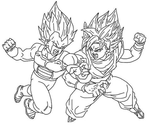 Goku Vs Mecha Vegeta Para Colorear Imprimir E Dibujar Coloringonlycom
