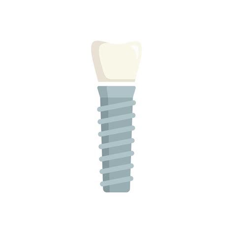 Premium Vector Tooth Implant Icon Flat Illustration Of Tooth Implant