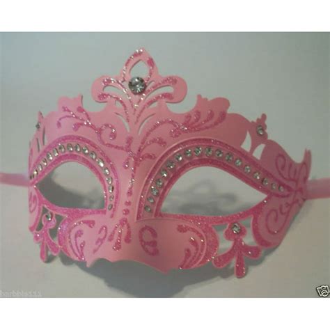 Hot Pink Princess Venetian Crystal Mardi Gras Masquerade Mask Prom Ball