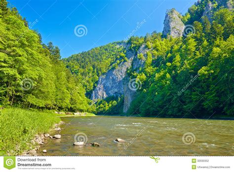 Dunajec River In Pieniny Mountains Poland Stock Photo Cartoondealer