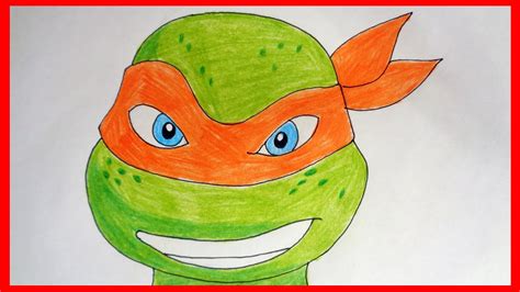 How To Draw Ninja Turtles 2012 Michelangelo Как нарисовать черепашек