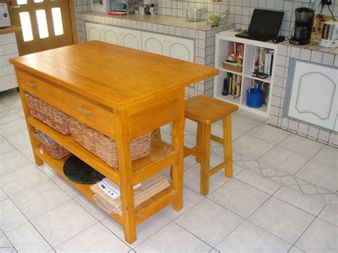 What is a wooden table? kitchen work table | Solid Wood - very heavy custom made ...