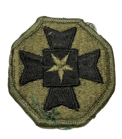 Vietnam Era Us Army Patch Medical Command Europe Subdued Merrowed