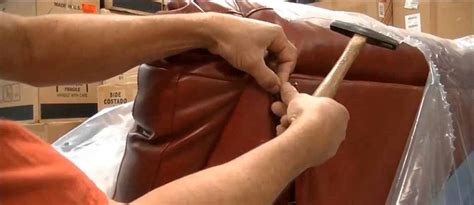 Cut the fabric to size, add a thin layer of glue to the outside of the chewed area, then firmly press the patch into place. Sofa Recovering Can You Get A Leather Sofa Recovered ...