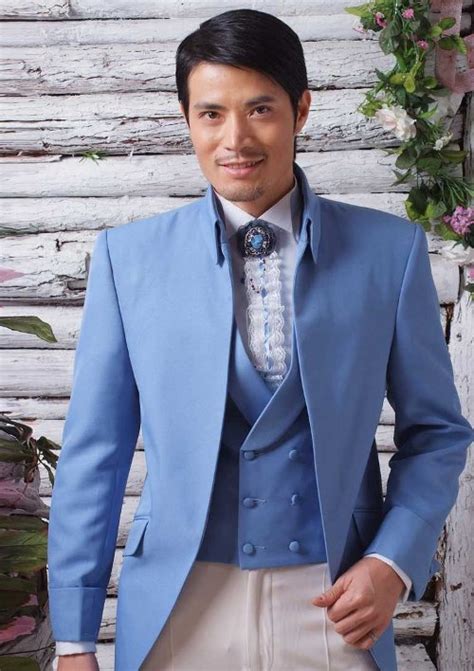 Latest Coat Pant Designs Light Blue Men Suit Jacket Terno Slim Fit Piece Groom Suits