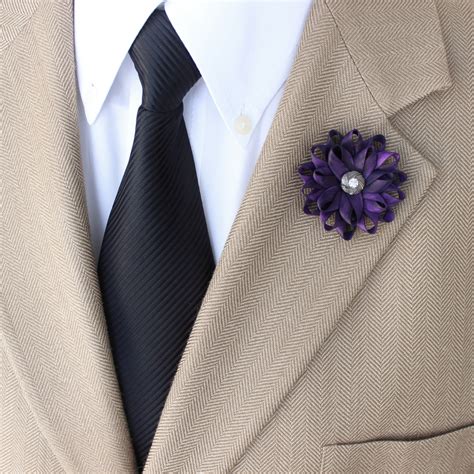 Lapel Flower For Men Mens Lapel Flower Purple Lapel Flower
