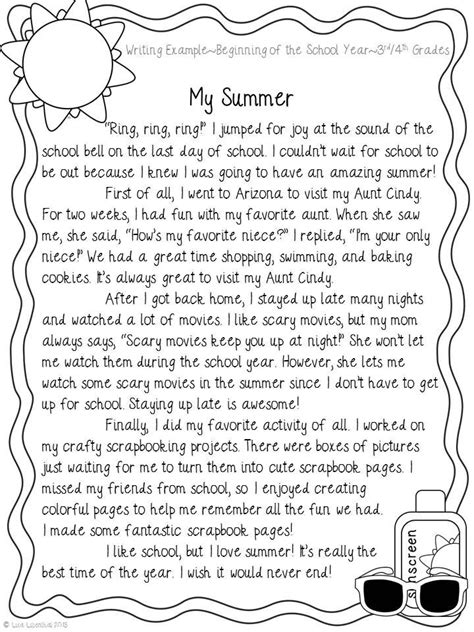 Narrative Writing Worksheets Grade 4