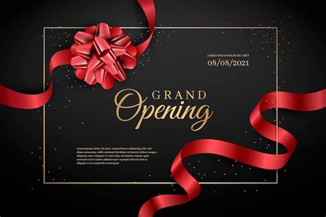 Free Vector Grand Opening Background With Golden Elements