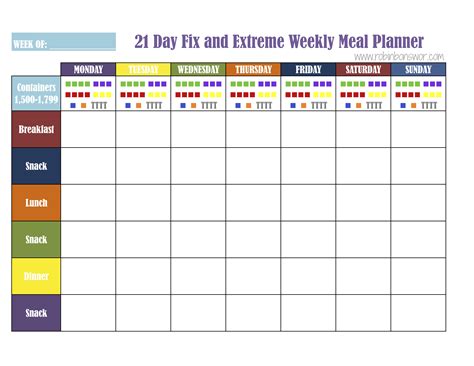 21 Day Fix Meal Plan Tools Get Fit Lose Weight Feel Like You Again