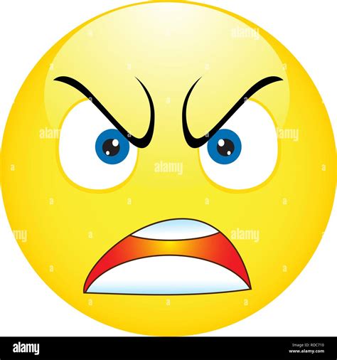 Angry Emoticon Emoji Smiley Vector Illustration Of Smile Icon Stock Vector Image Art Alamy