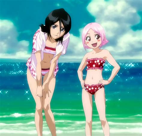 Image Rukia And Yachiru Wearing Swimsuits Stitched Cap Bleach Ep 228 Animevice Wiki