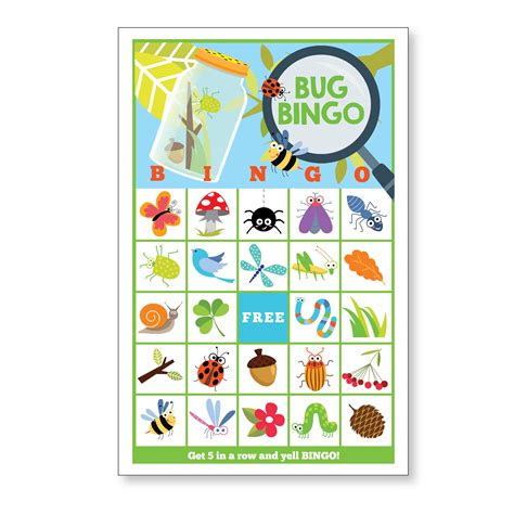 Bug Bingo Game Kids Printable Bingo Game Bingo Game Etsy Canada
