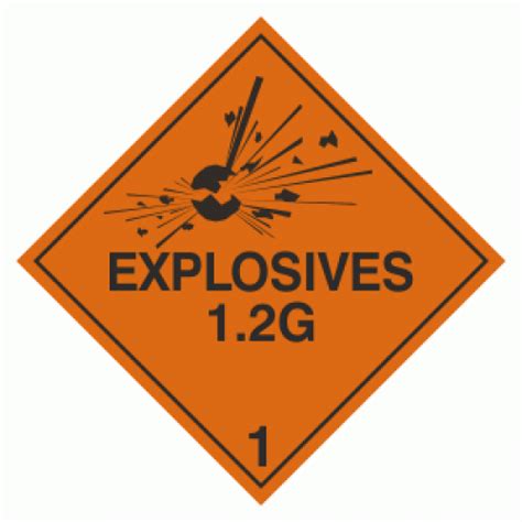 Class Explosive G Labels Hazard Packaging Labels Safety Signs