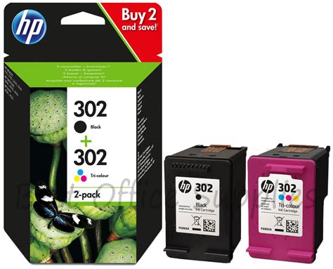 Hp 302 Original Black And Tri Colour 2 Pack Ink Cartridges Multipack