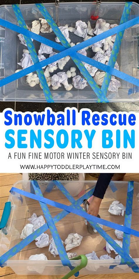 Snowball Rescue Winter Sensory Bin Happy Toddler Playtime Winter