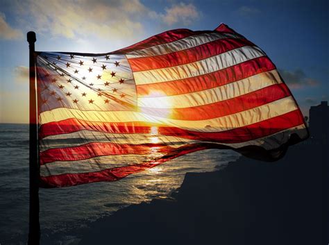 Backlit American Flag Manteresting