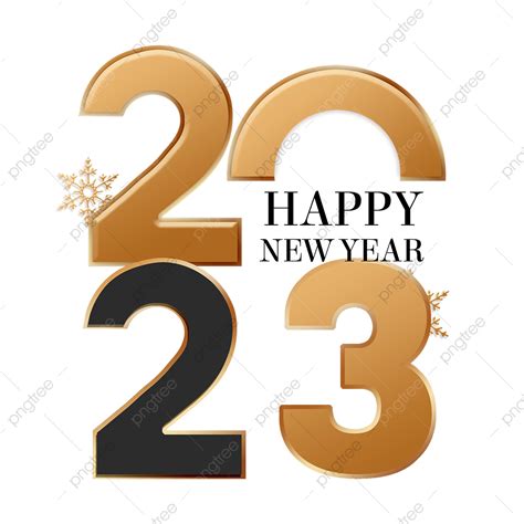 Happy New Year 2023 Png Transparent 2023 New Year Colorful Font Black