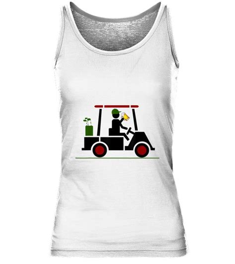 Funny Golf Shirt Drinking Beer In Golf Cart Tee T Shirt Funny Golf