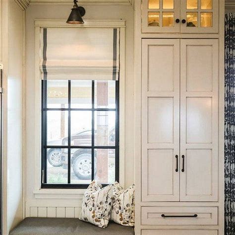 Jaijy floral french country chic sheer voile kitchen curtain tie up adjustable balloon window treatmet roman shades with vanlance design cafe drapes, 31 x 55, lemon yellow. Modern Farmhouse Roman Shades Custom Off White Grey Stripe ...