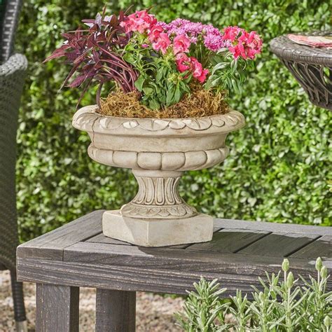 Charlton Home Genovese Chalice Concrete Urn Planter | Wayfair Corten